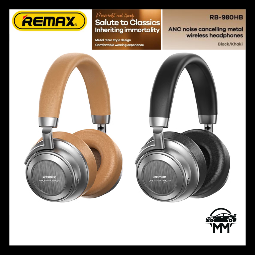 REMAX RB-980HB ANC Noise Cancelling Metal Wireless Gaming Headphone ...