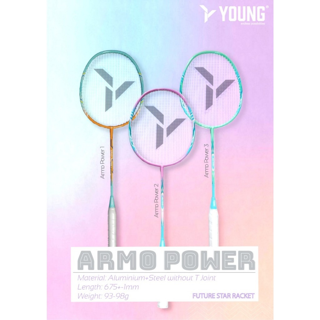 [YOUNG] ARMO POWER SERIES | STRINGING RACKET WITHOUT T-JOIN WITH FULL ...
