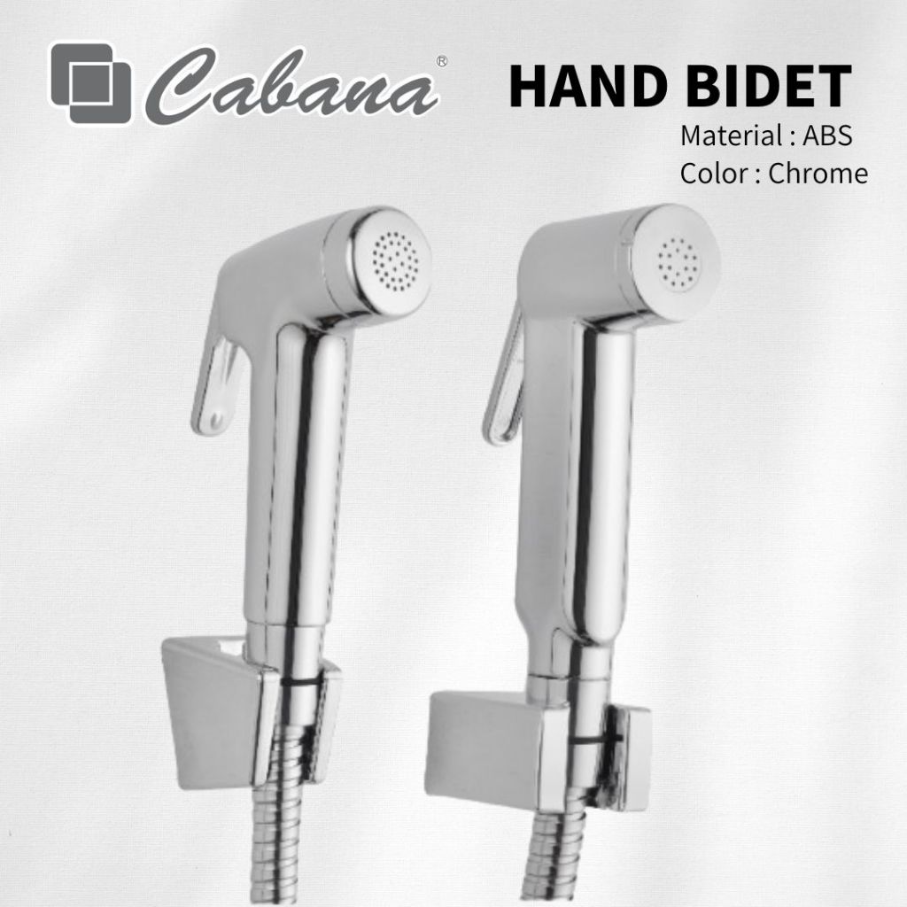 CABANA Bathroom Chrome Bidet Spray Set with 1.2hose & Bidet Holder Hand ...