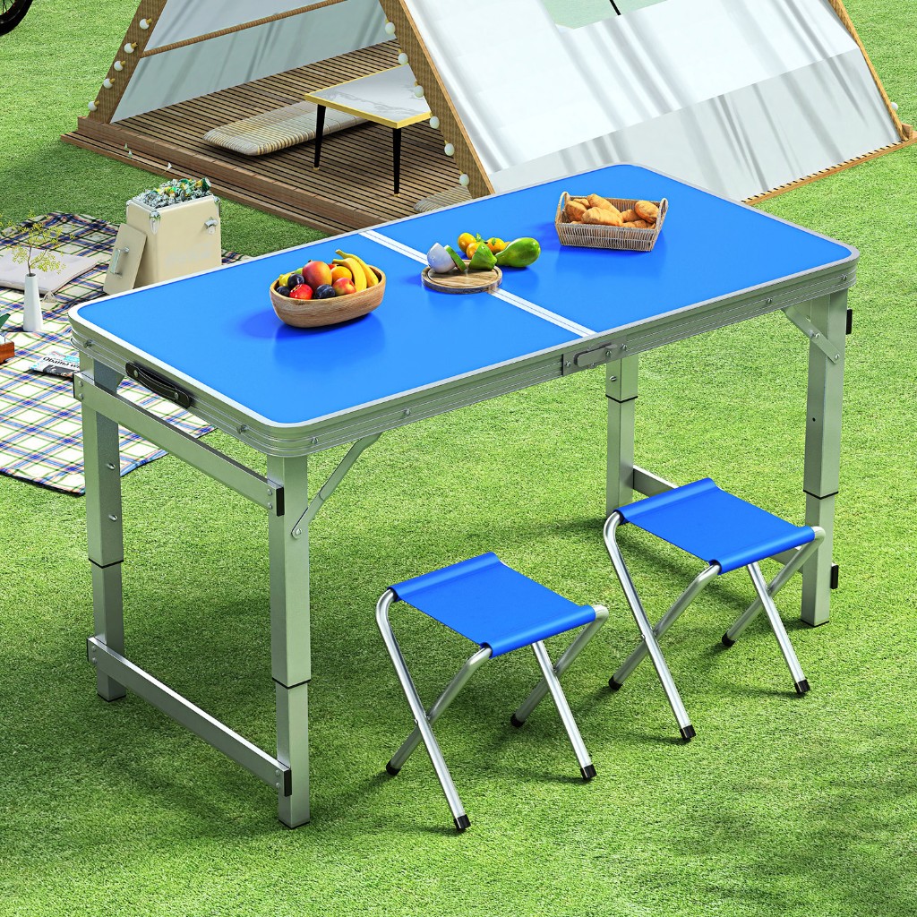 Outdoor table,portable aluminum alloy foldable dining table and chair ...