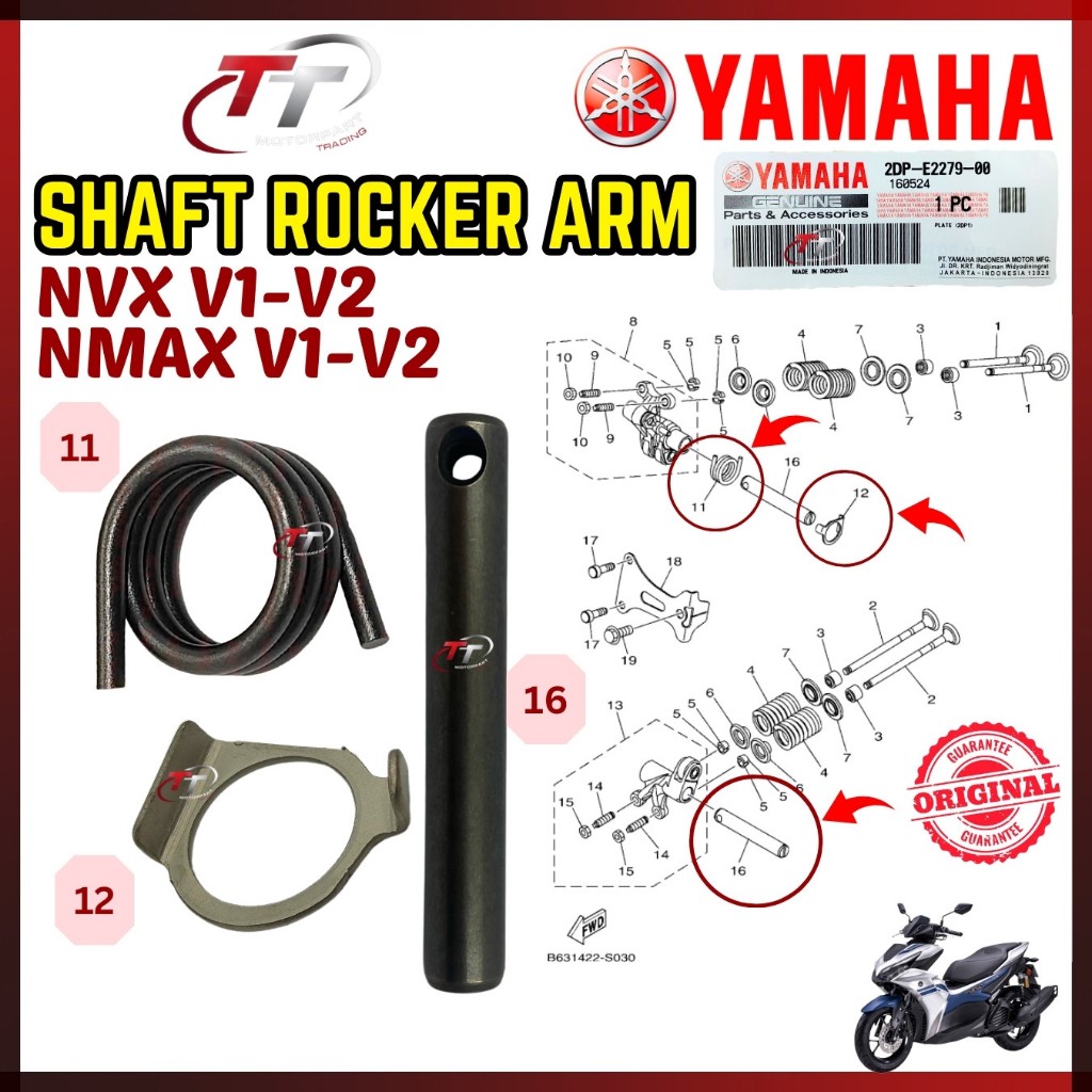 NMAX NVX155 V1-V2 NMAX150 NVX 155 Rocker Arm Plate Lock Washer Spring ...