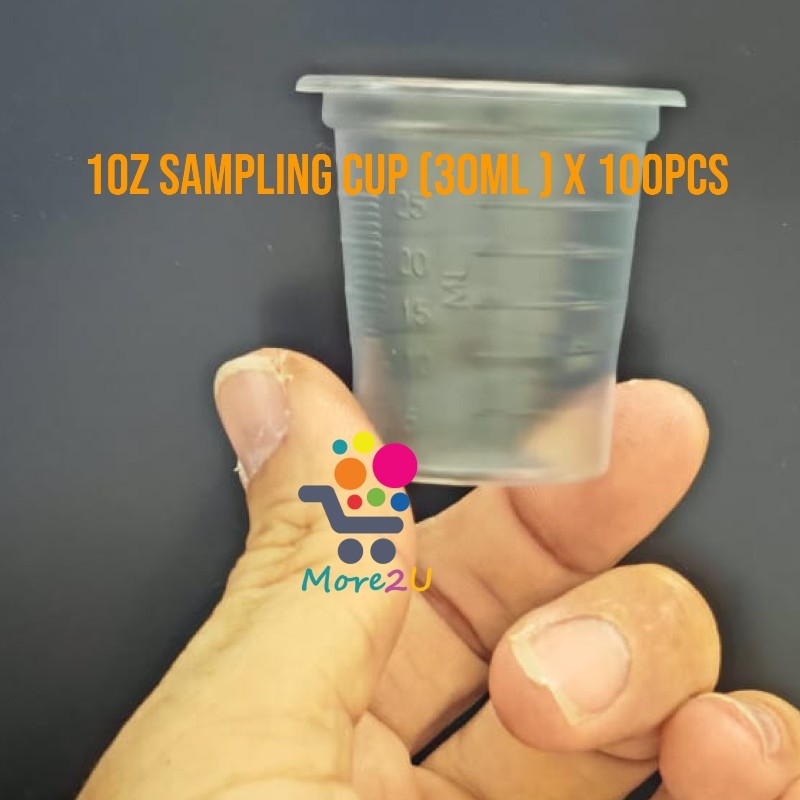Cawan Sampel Plastik 100pcs [1 oz/30ml] / Plastic Sampling Cup/ Clear ...