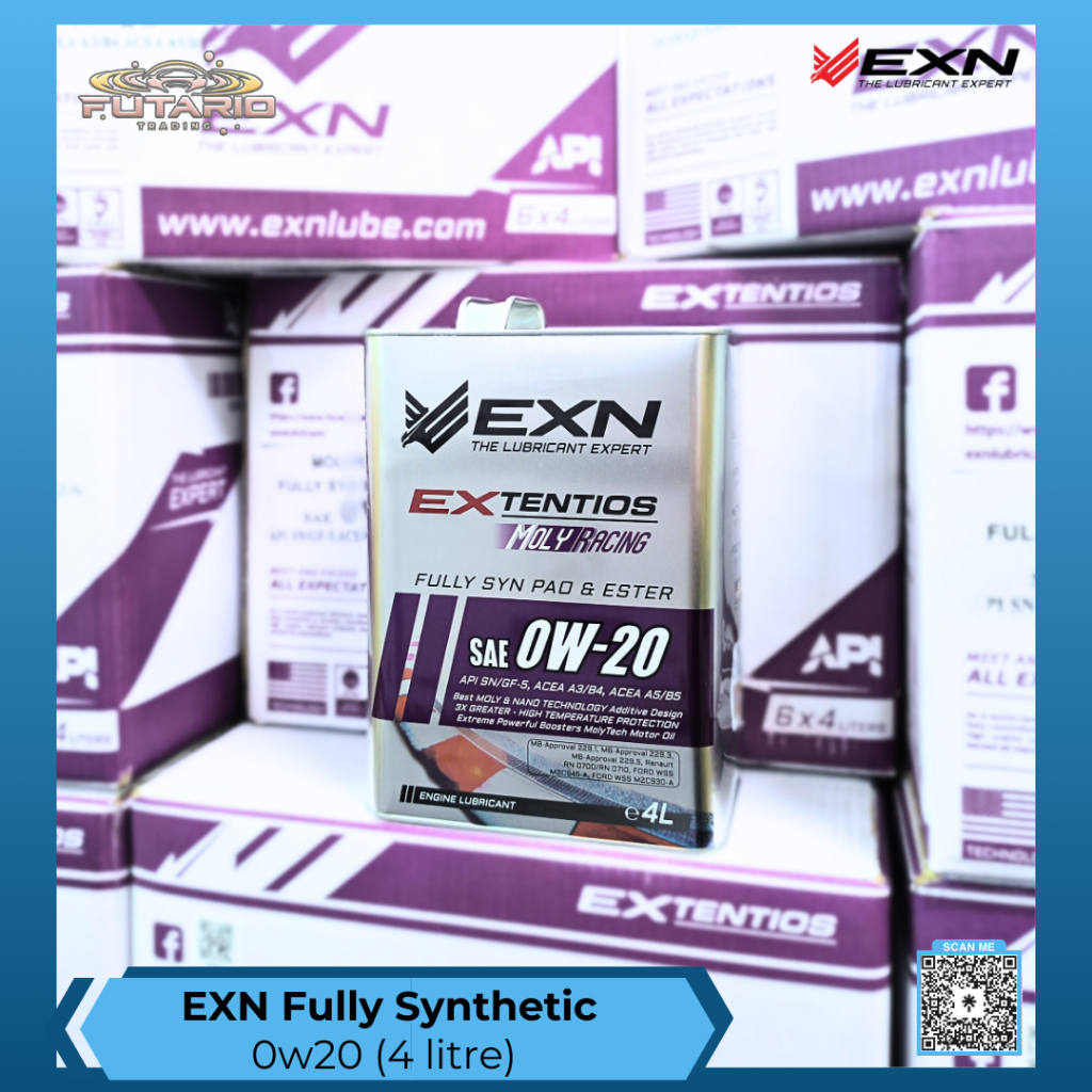EXN LUBE Engine Oil - 0w20 (4 liters) - Fully Synthetic Engine Oil ...