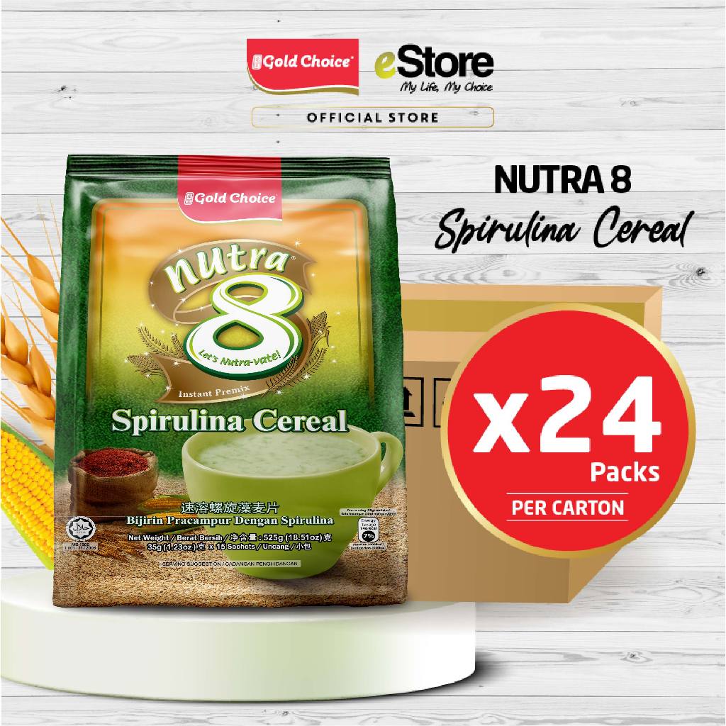 Gold Choice Nutra 8 Spirulina Cereal (35g x 15's x 1 Carton) | Shopee ...