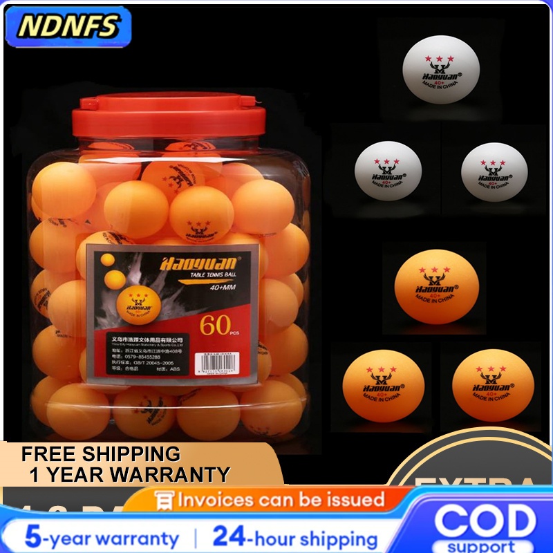 Haoyuan 3 Star Professional Ping Pong Balls 60 Pcs Table Tennis Ball 40 ...