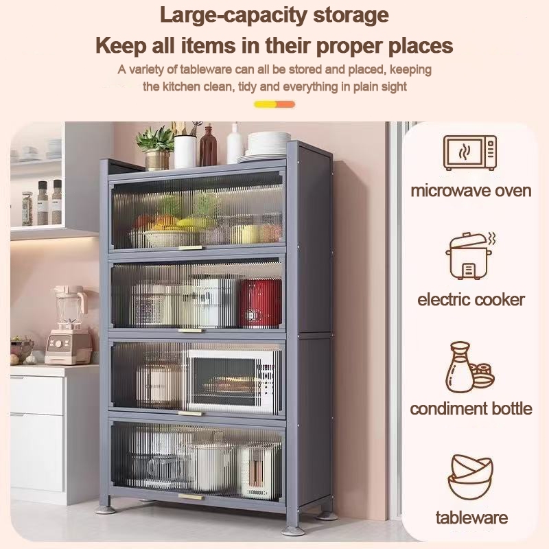 Kitchen Storage Cabinet Rak Penyimpanan 3 Tingkat - Untuk Oven & Barang ...