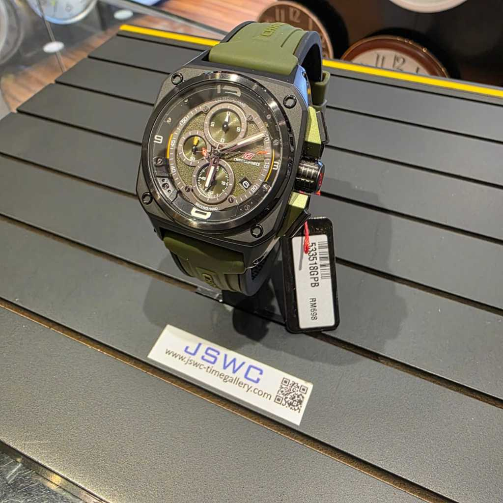 [FREE CAP & PAPER BAG] [Original] Chronoforce Chronograph Men Watch ...