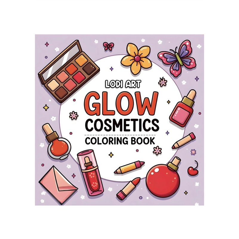 Glow cosmetics lodi art 55 pages Coloring book Buku mewarna Colouring ...