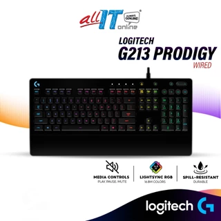 Logitech G213 PRODIGY RGB Wired Gaming Keyboard | Dedicated Media Controls | Spill-Resistant - Black