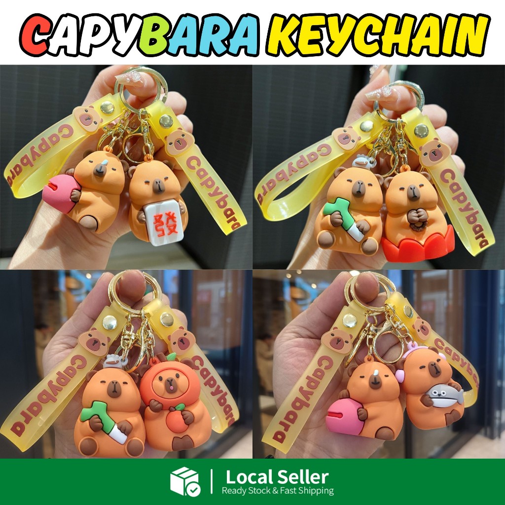 Capybara Keychain Capibala Cute Kapibara Keychain Cartoon Keychain Doll ...