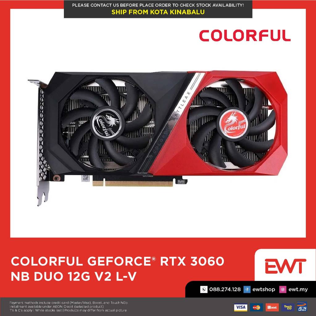 Colorful GeForce RTX 3060 NB Duo 12G V4 L-V Graphic Card 100% ORIGINAL ...