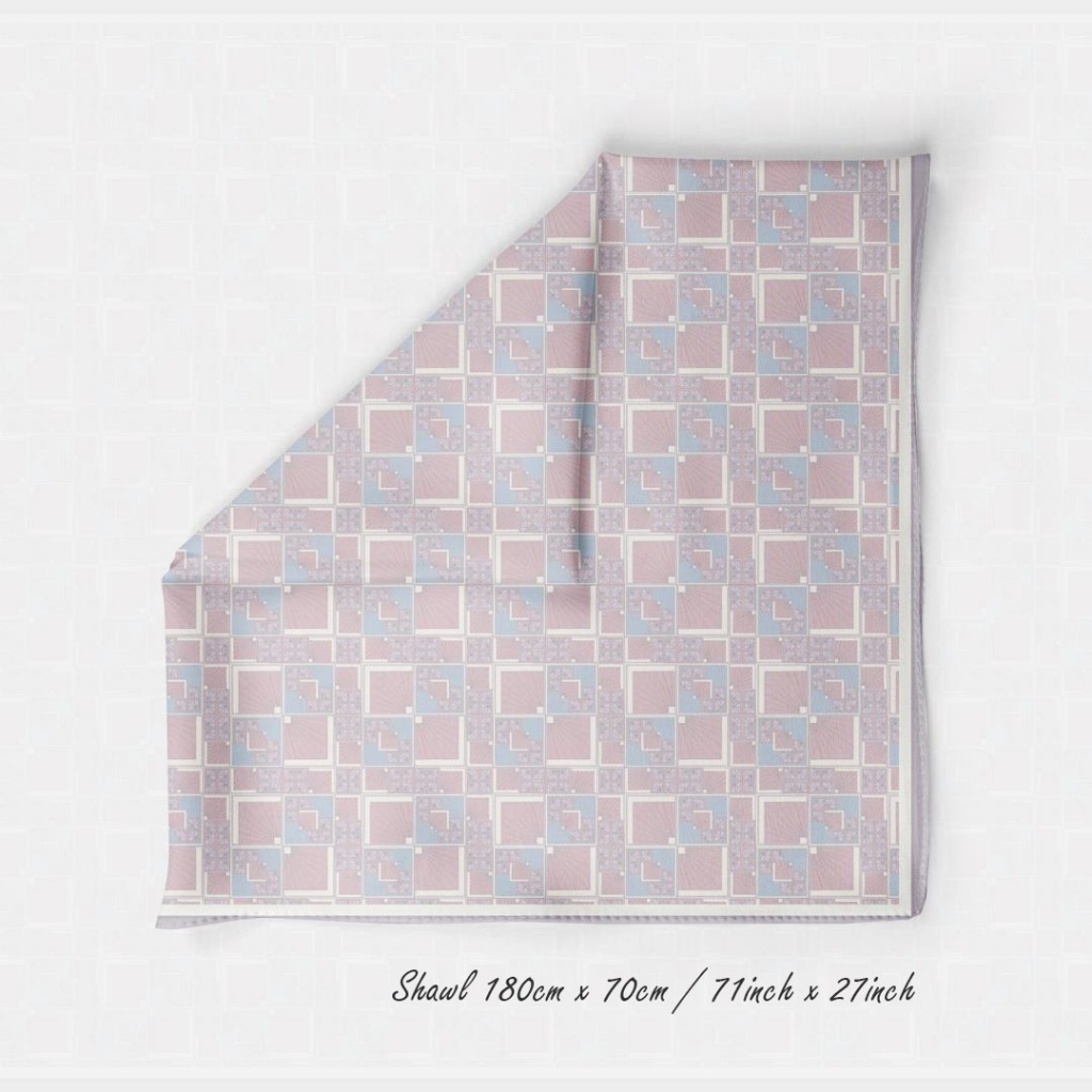 PANDAEYES SHAWL FLORAL SATIN 𝗖𝗟𝗔𝗦𝗦𝗜𝗖 𝗥𝗔𝗬𝗔 𝟮𝟬𝟮𝟱 𝗖𝗢𝗟𝗟𝗘𝗖𝗧𝗜𝗢𝗡 70CM*180CM (Hijab / Tudung/ Shawl)