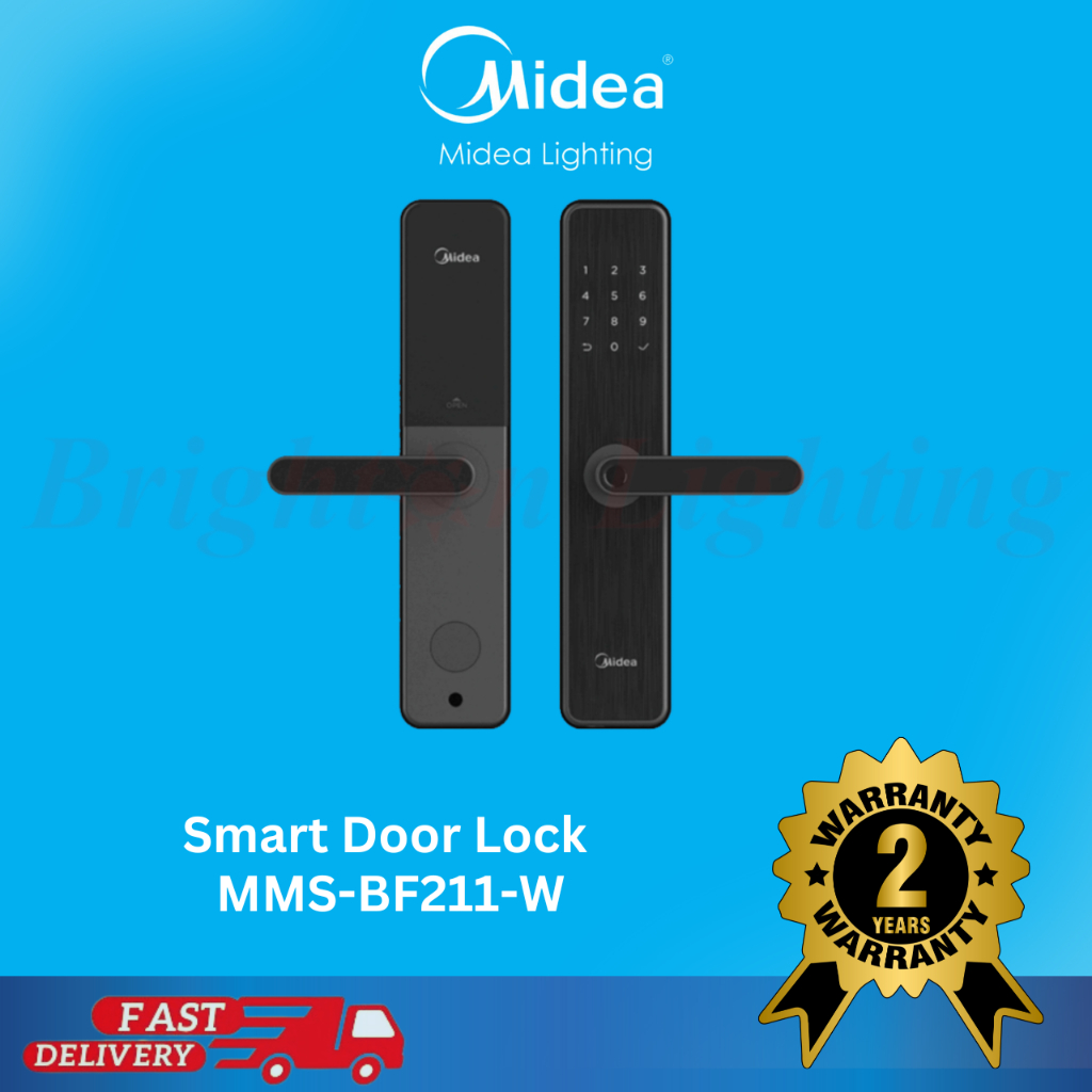 Midea - Smart Door Lock (MMS-BF211-W) | Shopee Malaysia