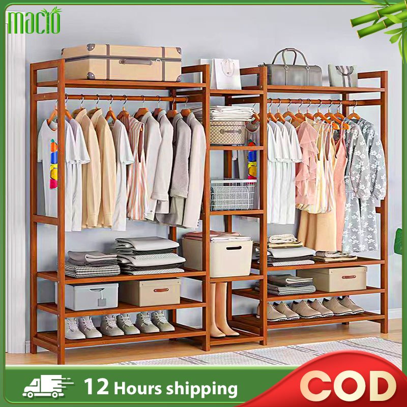 【In Stock】Bamboo Rak Baju 70/90/120/170CM Coat Rack Clothes Rack ...