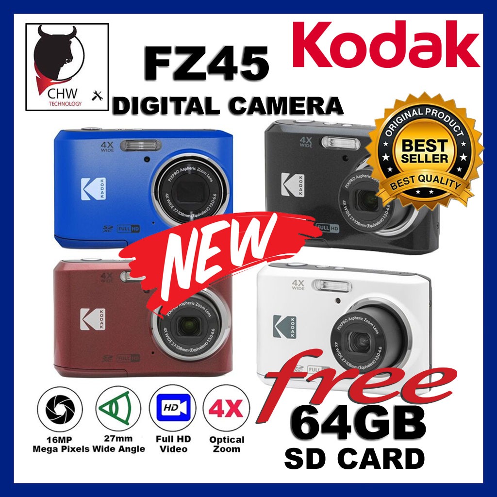 READY STOCK KODAK ORIGINAL FZ45 FZ 45 DIGITAL CAMERA FREE 64GB CARD ...