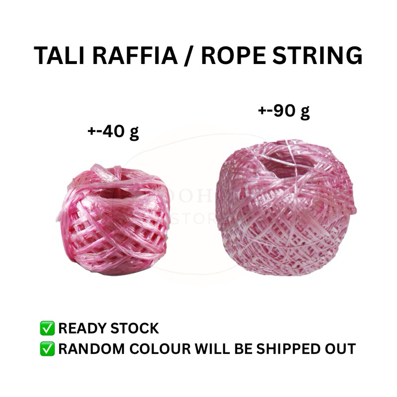Tali Rafia Plastic String Plastik 40g 90g 150 String Rope Thick Rafia ...