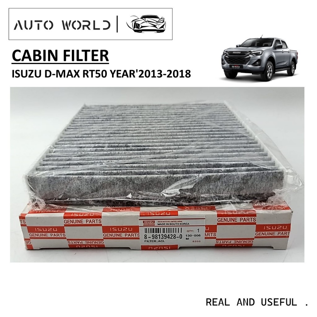 CABIN FILTER ISUZU D-MAX V-CROSS RT50 YEAR'2013-2018 - 8-98139428-0 ...
