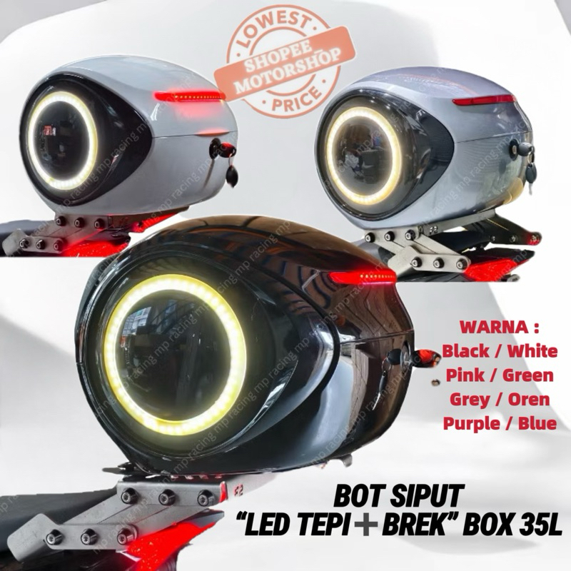 Top Box LED Siput,Box Allien,Motorsikal Box Siput Kilat Universal Y15 ...