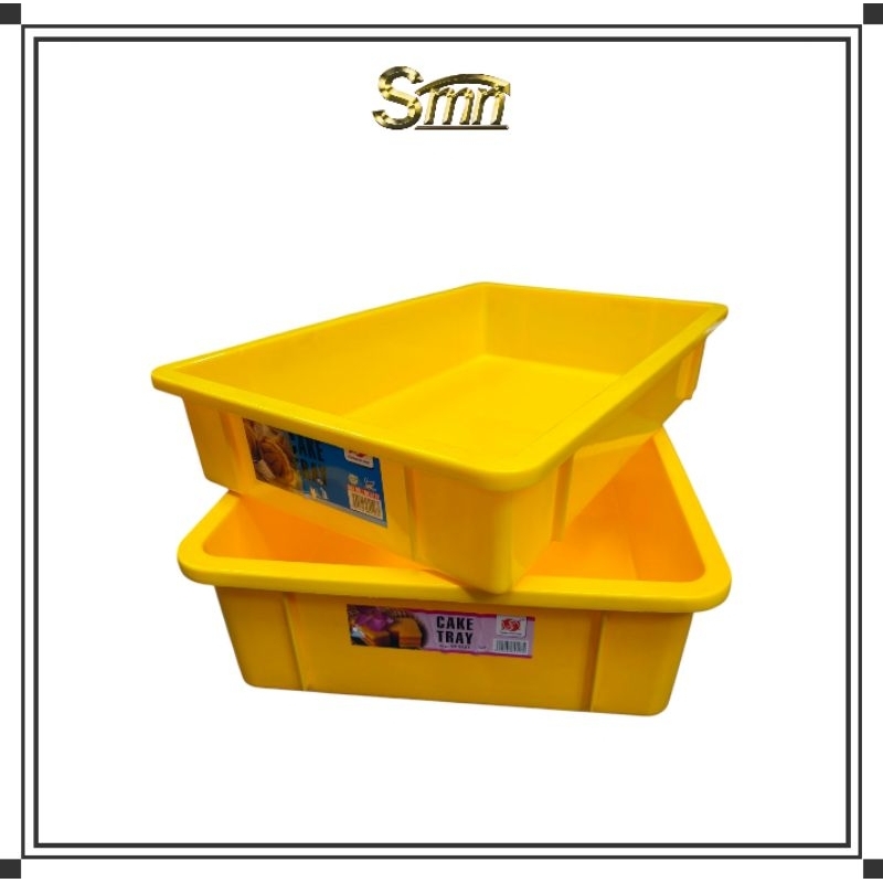 🔥SQUARE CAKE TRAY YELLOW 长形黄色面包盒 DULANG KEK SEGI EMPAT PANJANG BERWARNA ...