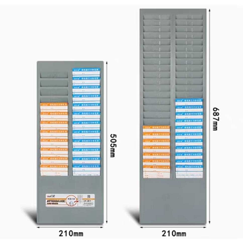 Time Card Wall Mount Rack Holder 24/50 Pocket Slot for Attendance ...