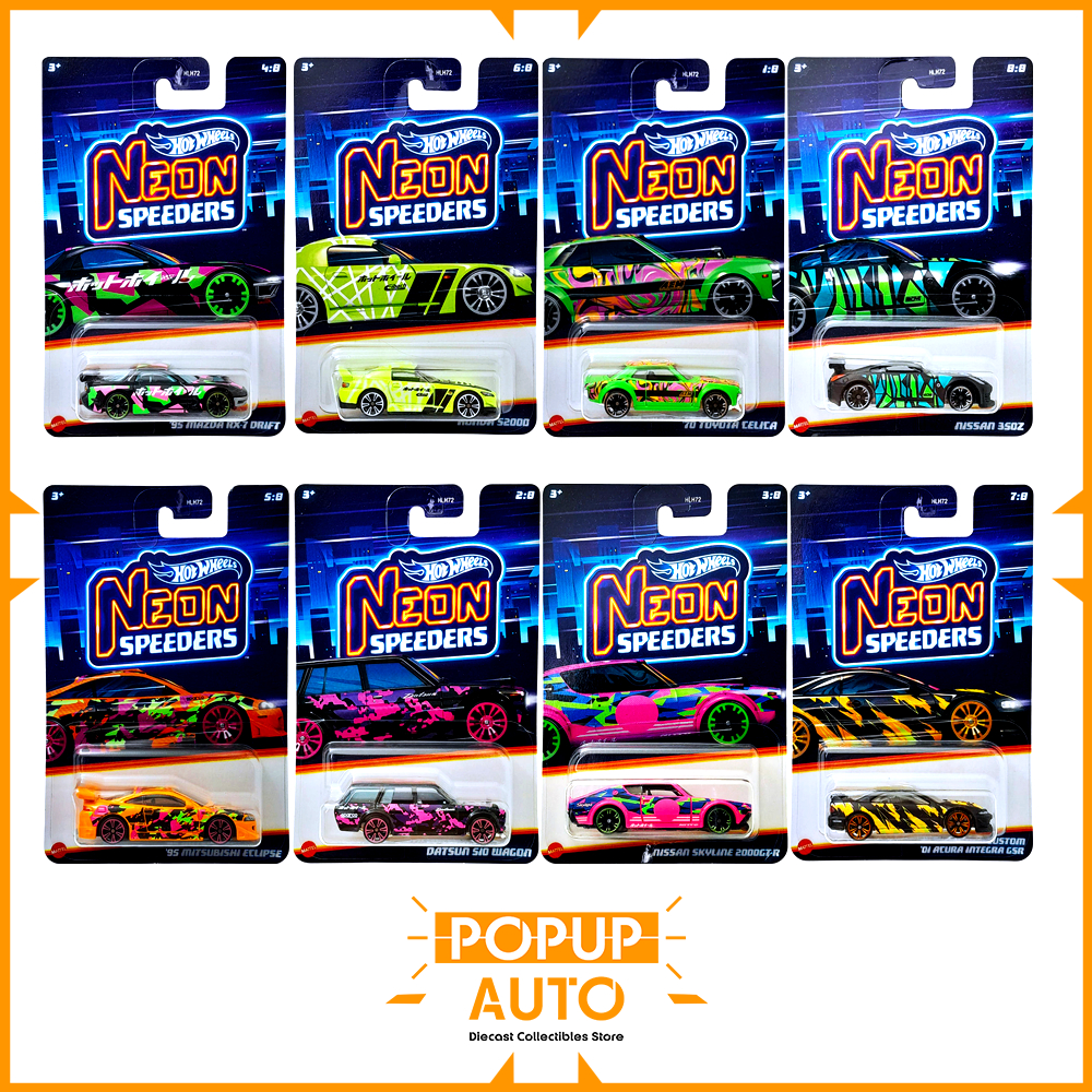 Hot Wheels 2025 Neon Speeders Series (HLH72) RX7 / Eclipse
