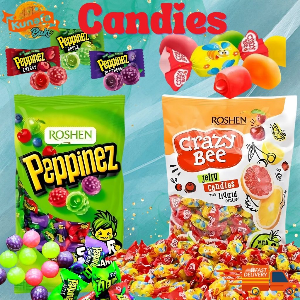 ROSHEN Peppinezz Sour Candy / Jelly candy | SOUR FRUIT FILLED SWEET ...