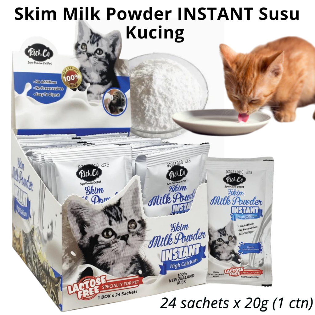 RICH CO Skim Milk Powder Instant for Cats Kitten / Susu Anak Kucing ...