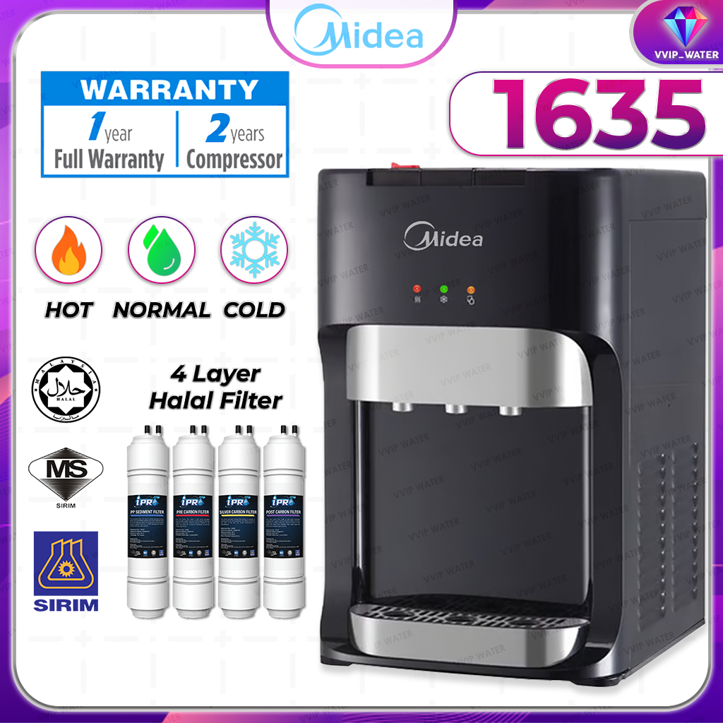 Penapis Air Midea Mild Alkaline Water Dispenser Hot Normal Cold 1635 ...
