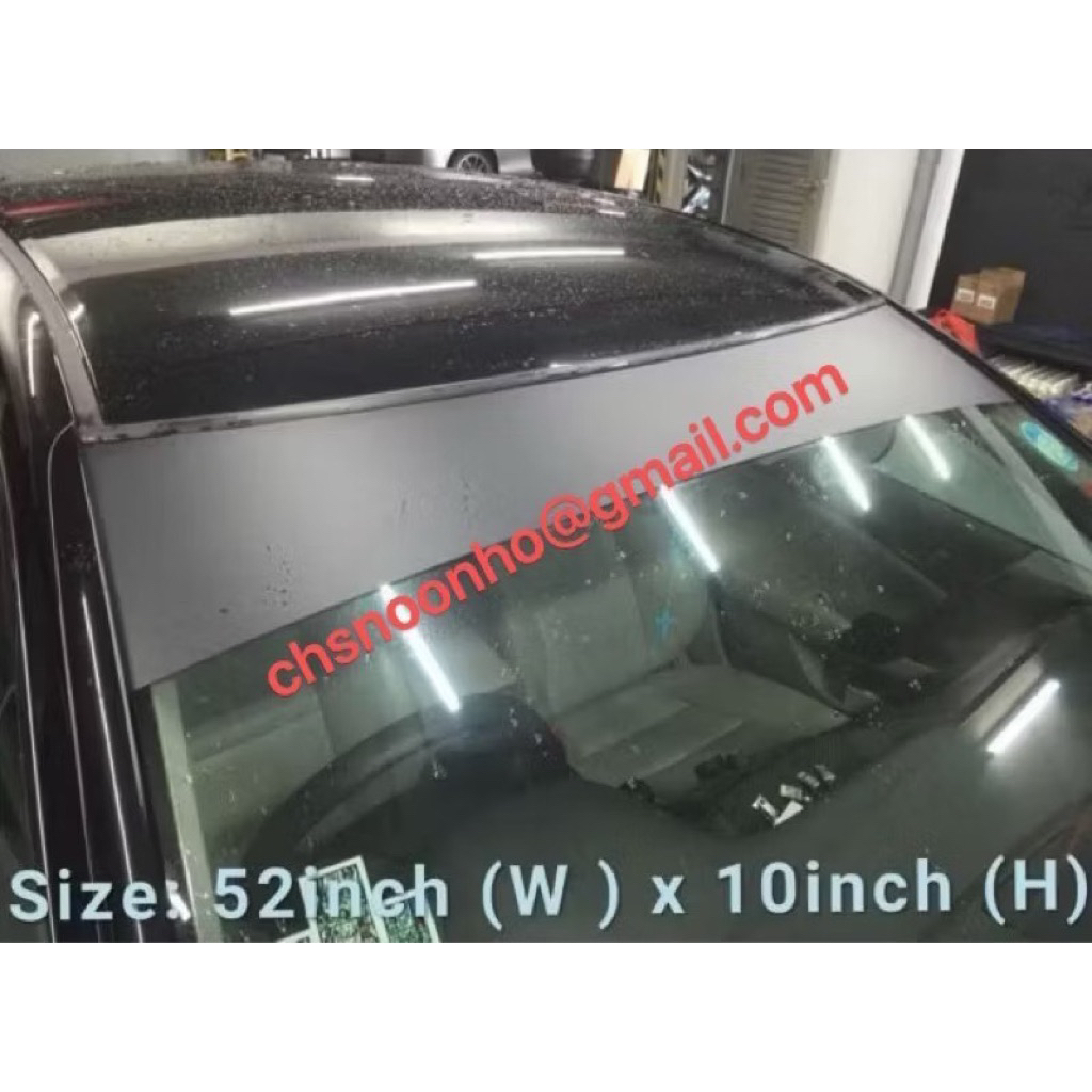Flat Black Color Sticker 10in x52 in Car Windscreen | Shopee Malaysia
