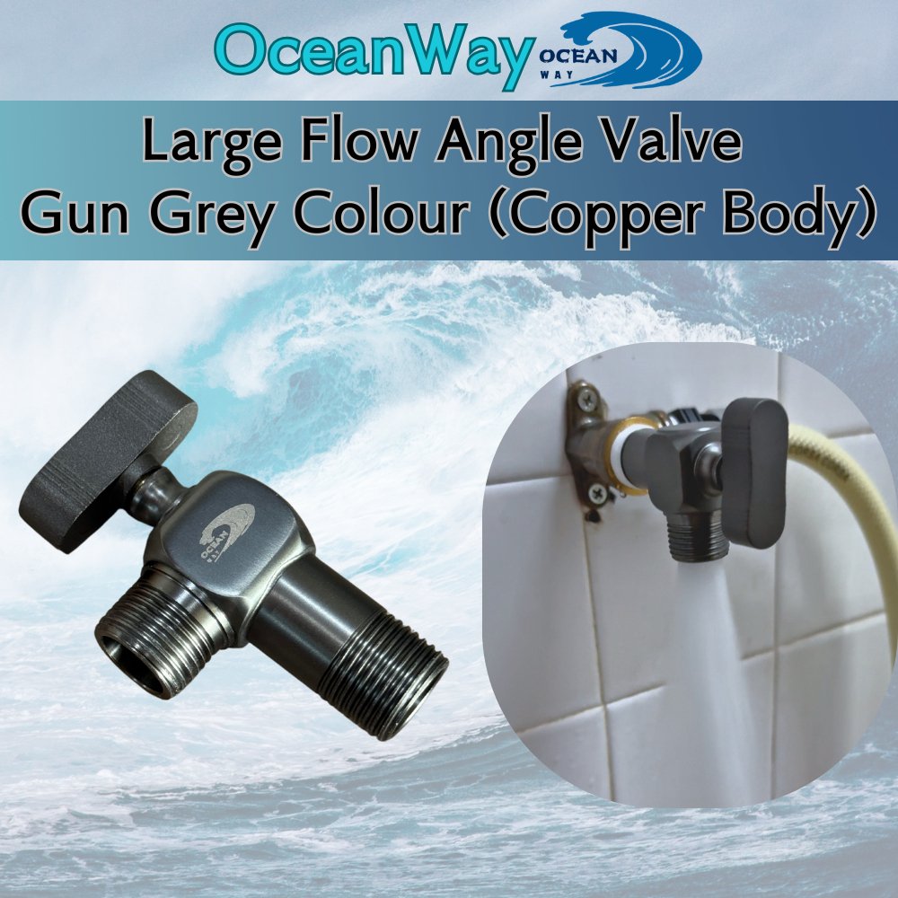 OceanWay Large Flow Angle Valve Gun Grey Colour (Copper Body) | Shopee ...