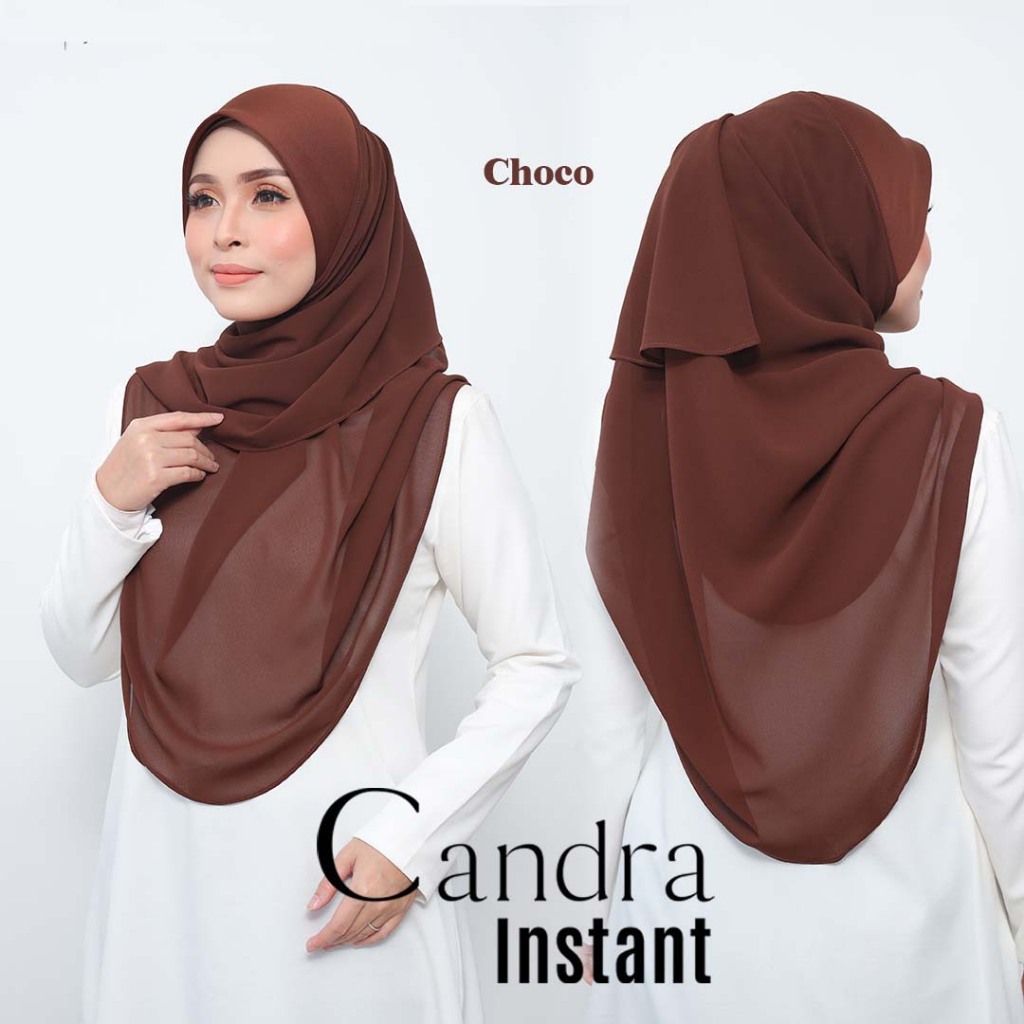 TUDUNG BAWAL INSTANT BERAWNING SCUBA TUDUNG MATERIAL HEAVY CHIFFON, TUDUNG BAWAL EXPRESSS BIDANG 50 & 55 (CANDRA PLAIN)