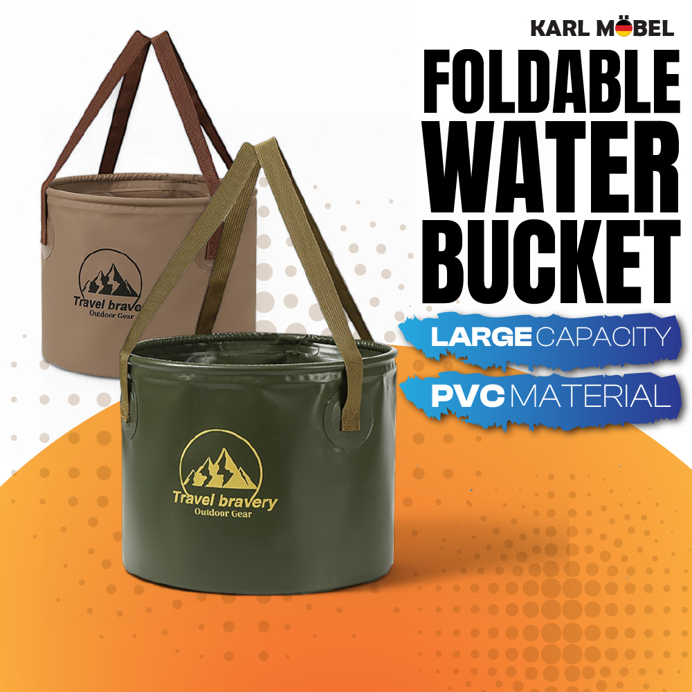 Foldable Water Bucket Portable Outdoor Camping Hiking Storage Container ...