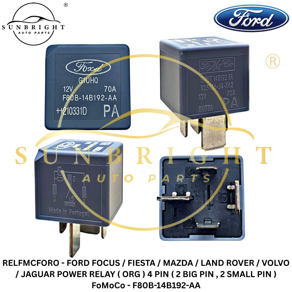 FORD FOCUS / FIESTA / MAZDA / LAND ROVER / VOLVO / JAGUAR POWER RELAY ...