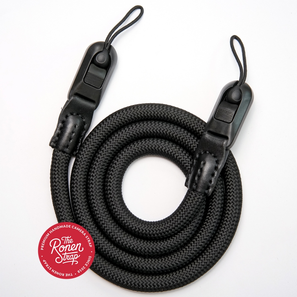 Black Nylon Rope Camera Strap with Beans Quick release for Shoulder ...
