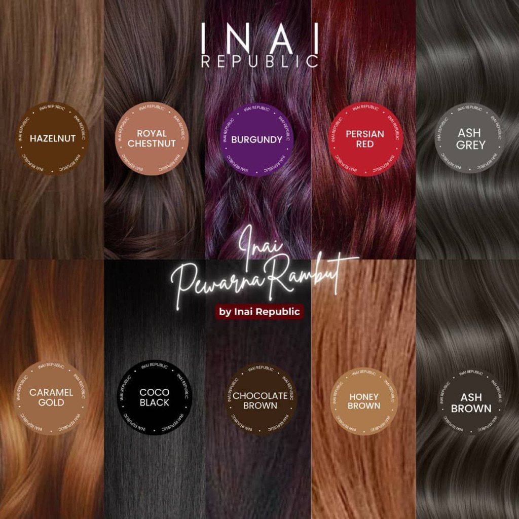 INAI RAMBUT SET COMBO - 2X HENNA HAIR COLOUR (Free 1 Keratin sachet ...