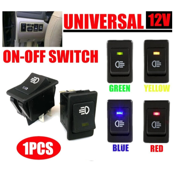1Pcs Car On Off LED Switch 12V 24V Spotlight Fog Lamp Switches Suis LED ...