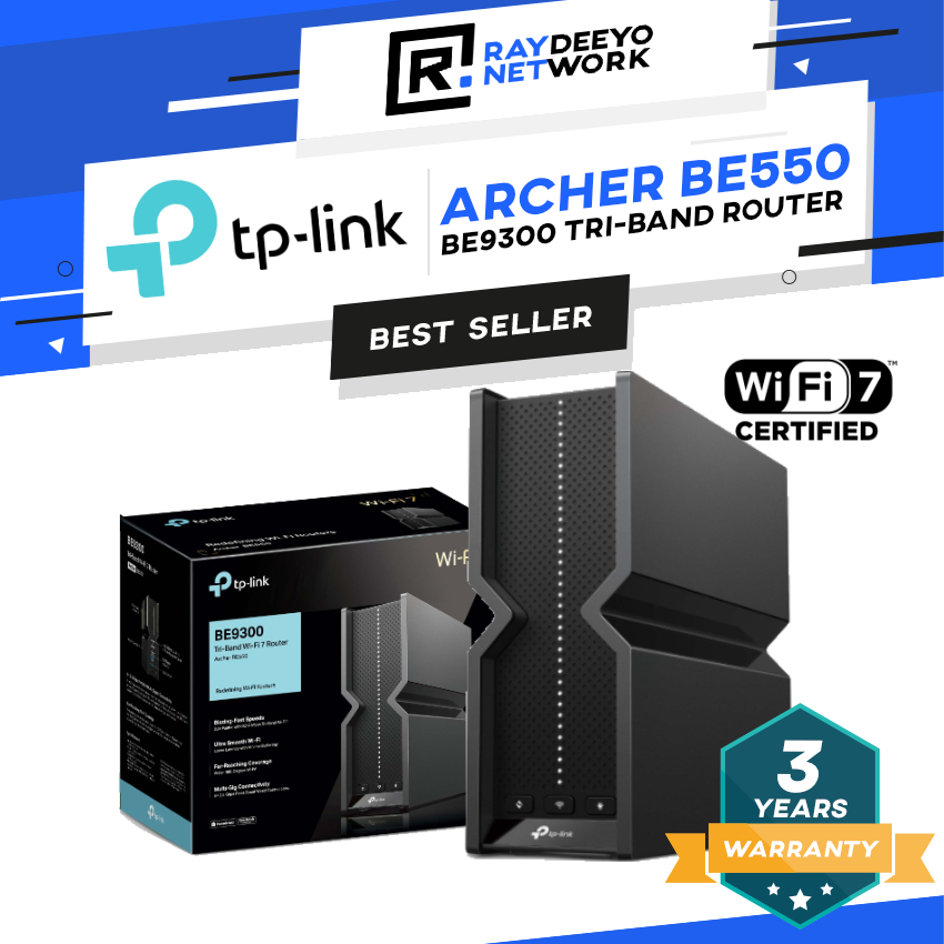 TP-LINK Archer BE550 BE9300 Tri-Band Wi-Fi 7 Router | Shopee Malaysia