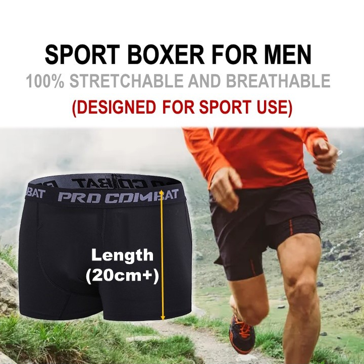 ROOFLESS Sport Boxer Men Underwear Man Seluar Dalam Lelaki Seluar Tight ...