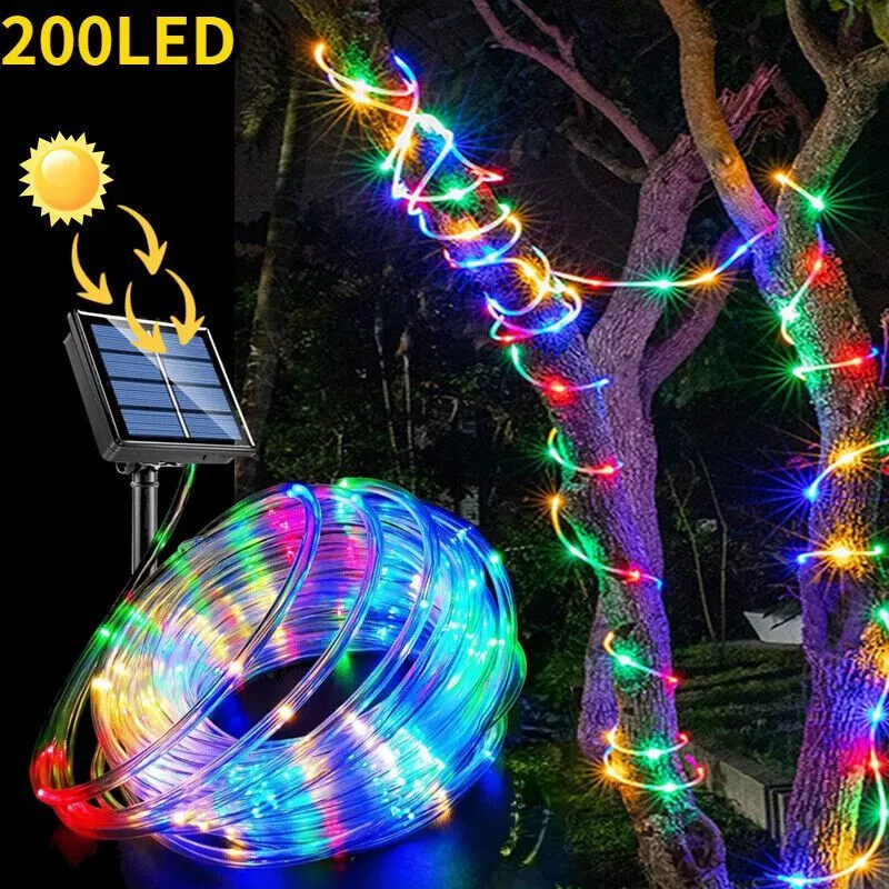 32M/22M Solar PVC Rainbow Tube Lights solar light outdoor lighting led ...