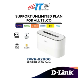 D-Link DWR-X2000 Wi-Fi 6 2.6 Gbps Router 5G AX1800