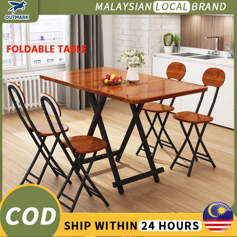 【OUTMARK】Classical Foldable Table / Meja Makan / Foldable Dining Table ...