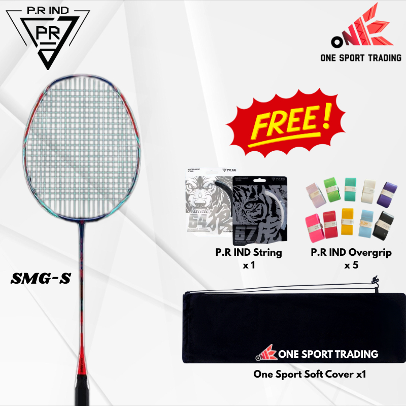P.R IND SMG-S Badminton Racket 4UG5/Pu Rui SMG-S Racket (Unstrung ...