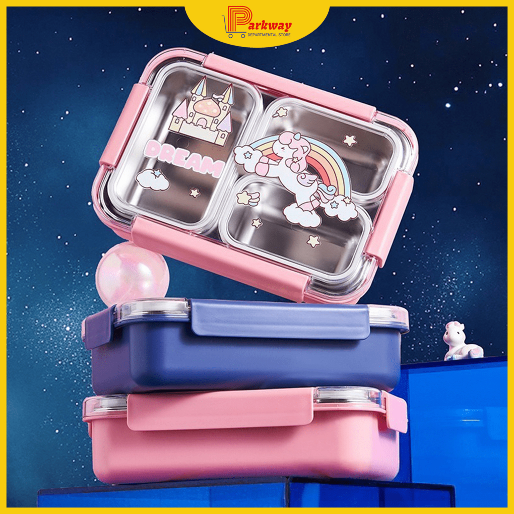 Stainless Steel Lunch Box 2-3 Slot Leak-Proof Lunch Box Sealed Food ...