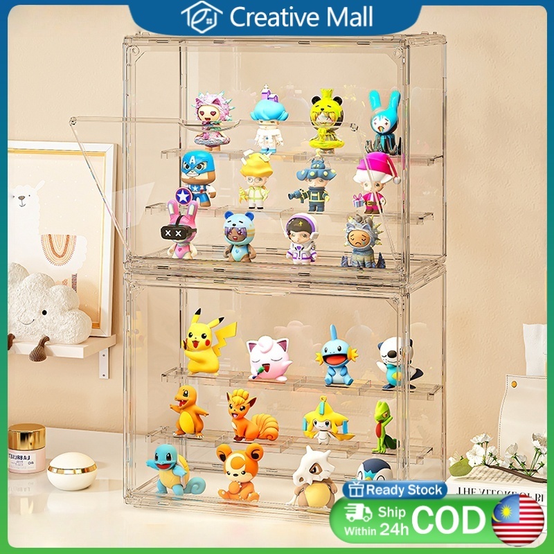 Display box Case Boxes Transparent Organizer Stackable Toy Storage ...