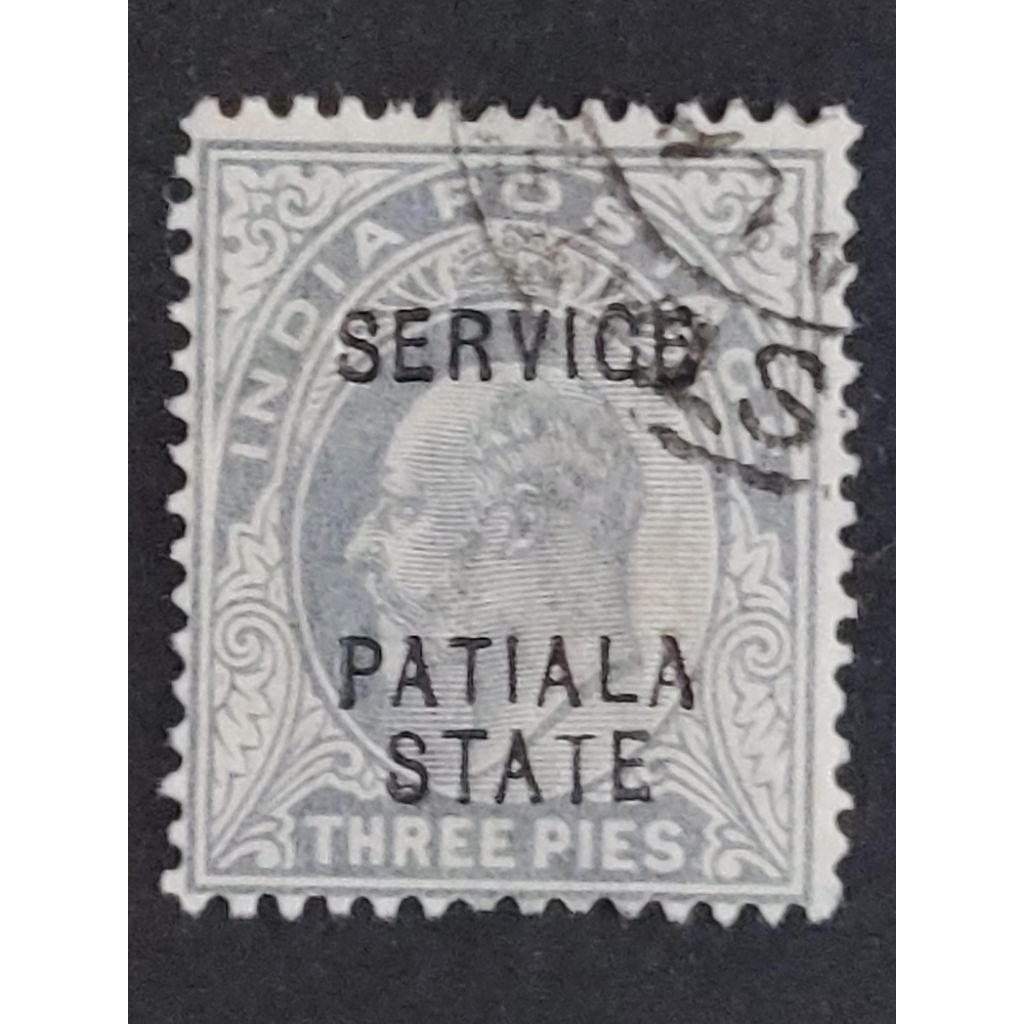 India 1903 King Edward VII Watermark Star Overprint Service Patiala ...