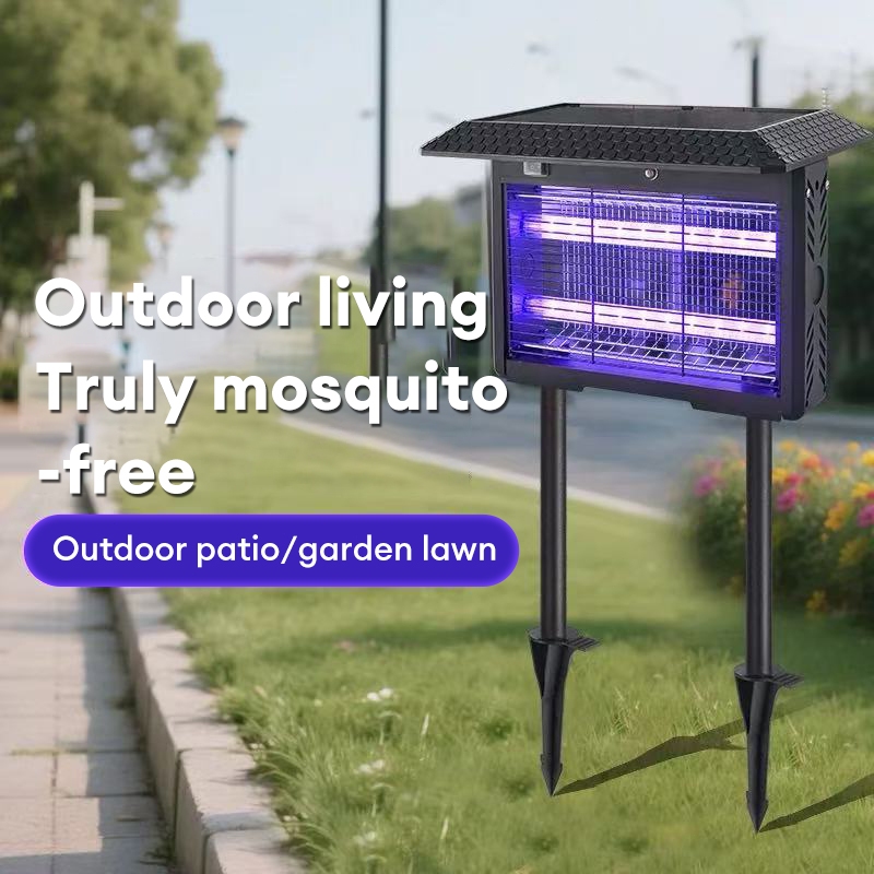 Solar Mosquito Killer Pest Control Electric Zapper LED Ultraviolet Lamp ...