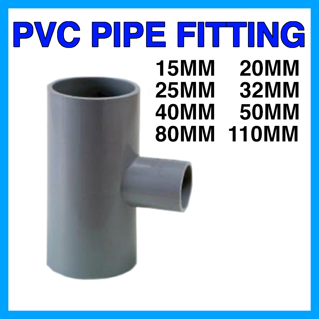 [15mm - 50mm] PVC Pipe Fitting Reducing Tee R Tee T adaptor 15mm 20mm ...