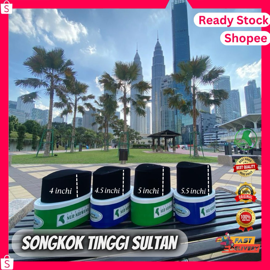 Songkok Tinggi Sultan/ Gunung Baldu Tebal, Songkok Velvet A1, Tinggi 4 ...