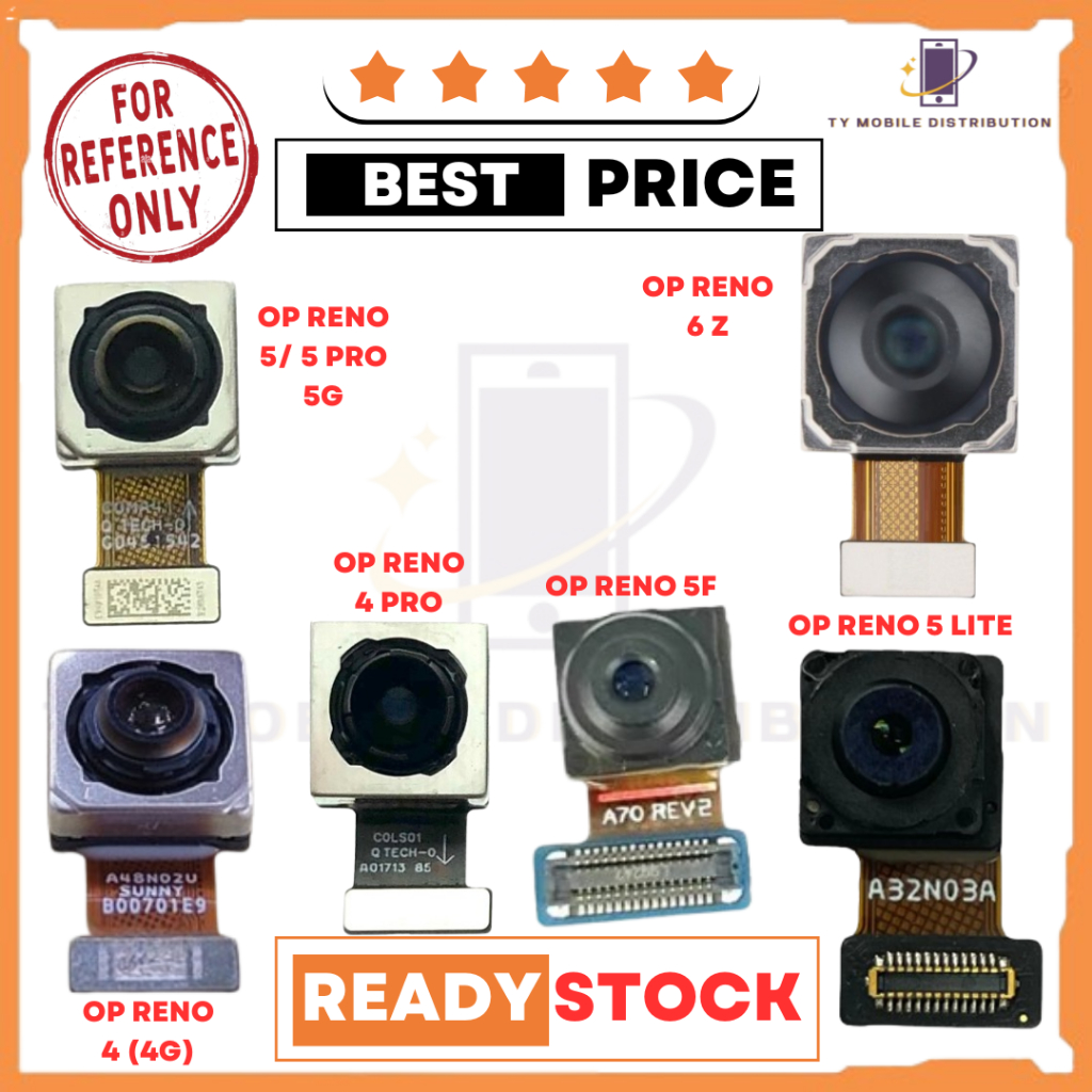 REAR MAIN CAMERA OP RENO 4 (4G) /OP RENO 4 PRO /OP RENO 5F /OP RENO 5 ...