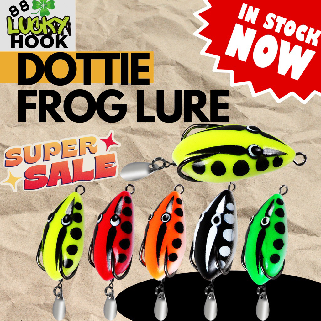 DOTTIE 4cm/5.6g Mini Soft frog Fishing Lure Bait Floating Umpan katak ...